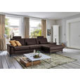 ECKSOFA  in Echtleder Dunkelbraun  334/176 cm  - Dunkelbraun/Schwarz, Design, Leder/Metall (334/176cm) - Dieter Knoll