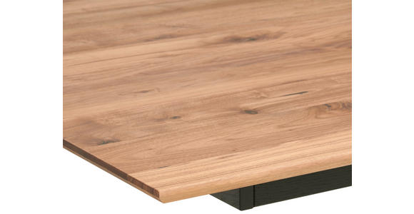 ESSTISCH in Holz, Metall 180-265/100/75 cm  - Nussbaumfarben/Schwarz, Natur, Holz/Metall (180-265/100/75cm) - Linea Natura