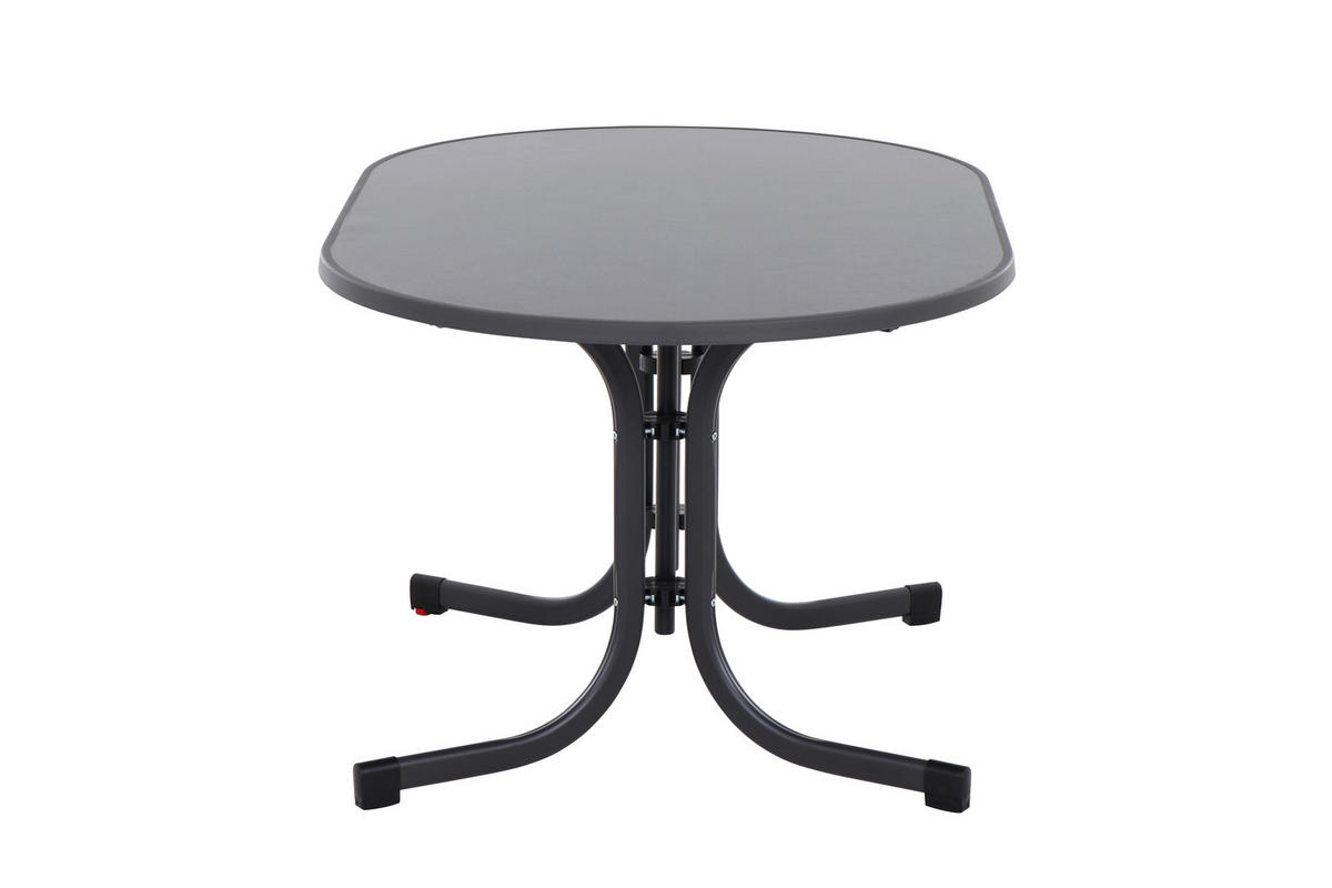 GARTENGARNITUR 3-teilig Stahl  - Rot, Basics, Kunststoff/Metall (90/80/140cm) - Siena Garden