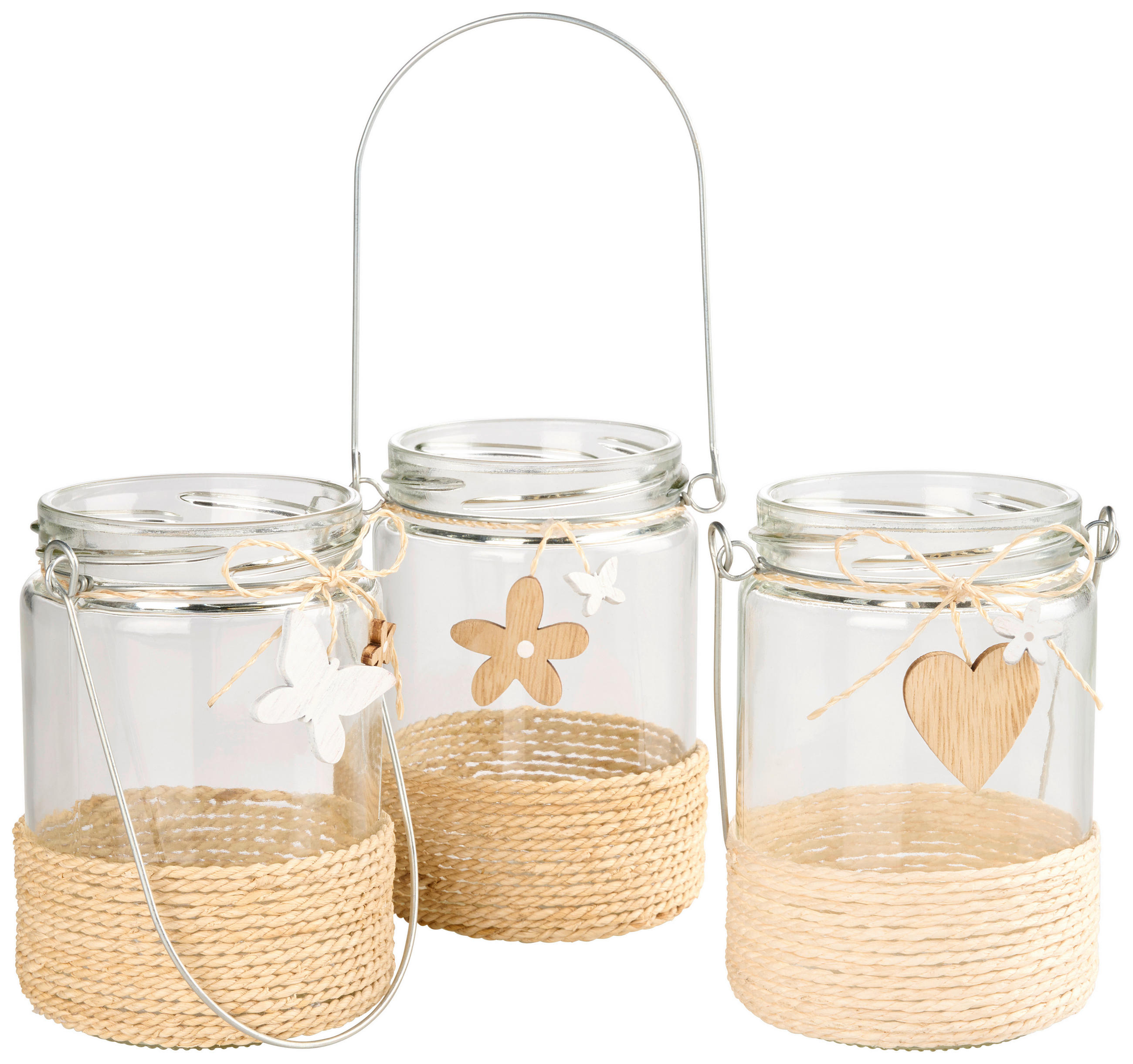 WINDLICHT - Klar/Braun, Natur, Glas/Naturmaterialien (11/8cm)