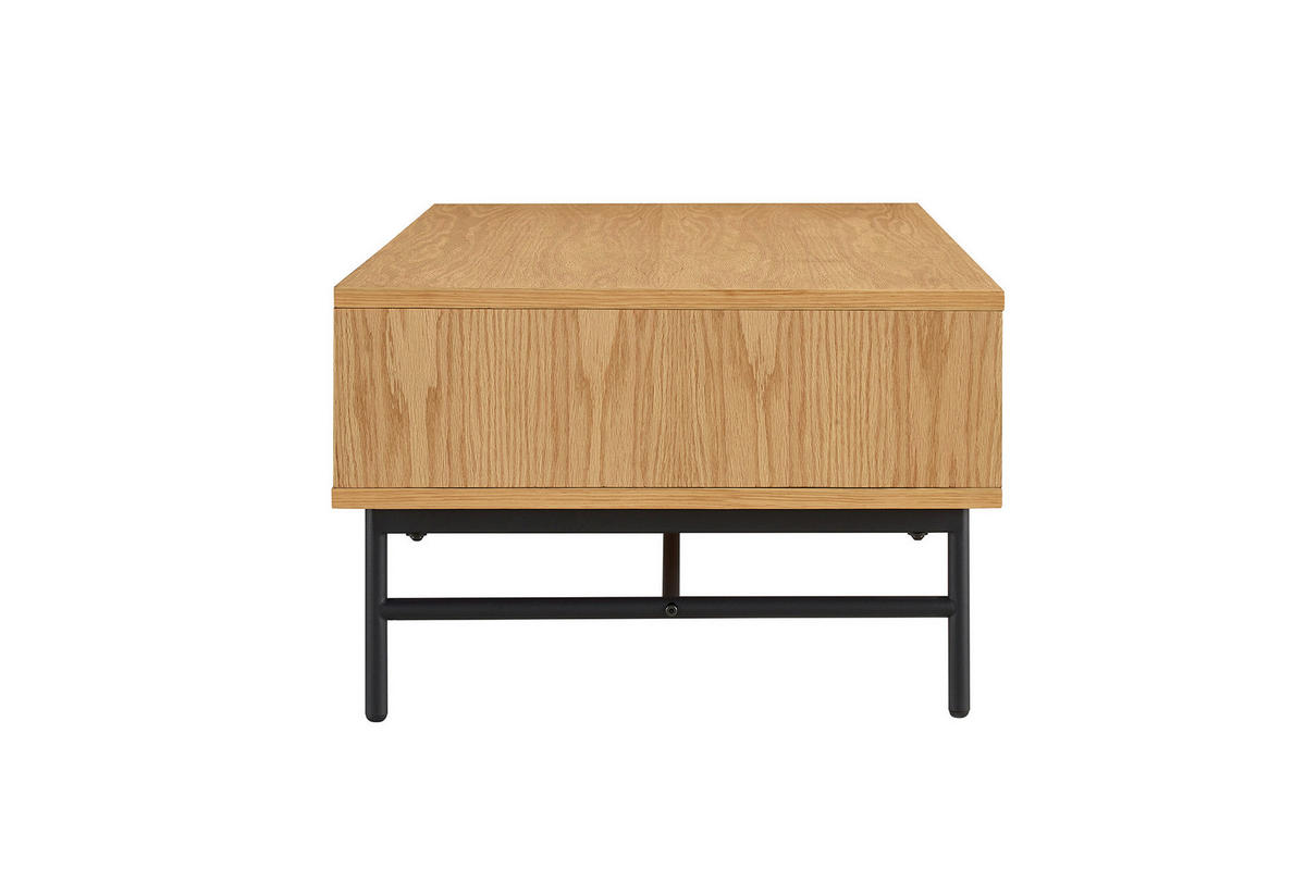 COUCHTISCH in Holz, Metall, Holzwerkstoff 120/60/40 cm  - Eichefarben/Schwarz, Design, Holz/Holzwerkstoff (120/60/40cm) - Livetastic