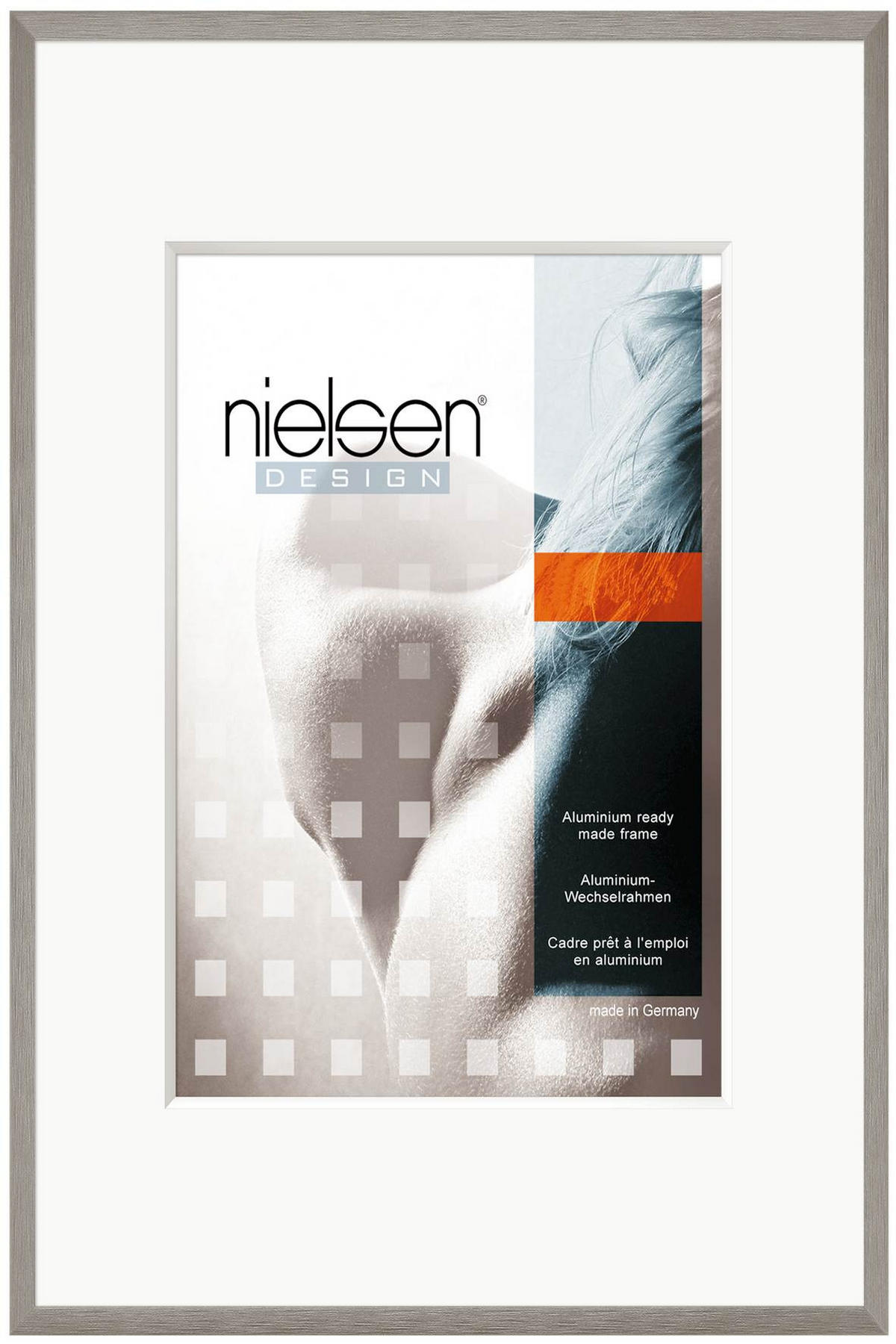 BILDERRAHMEN 18/24 cm  - Grau, Basics, Glas/Metall (18/24cm) - Nielsen