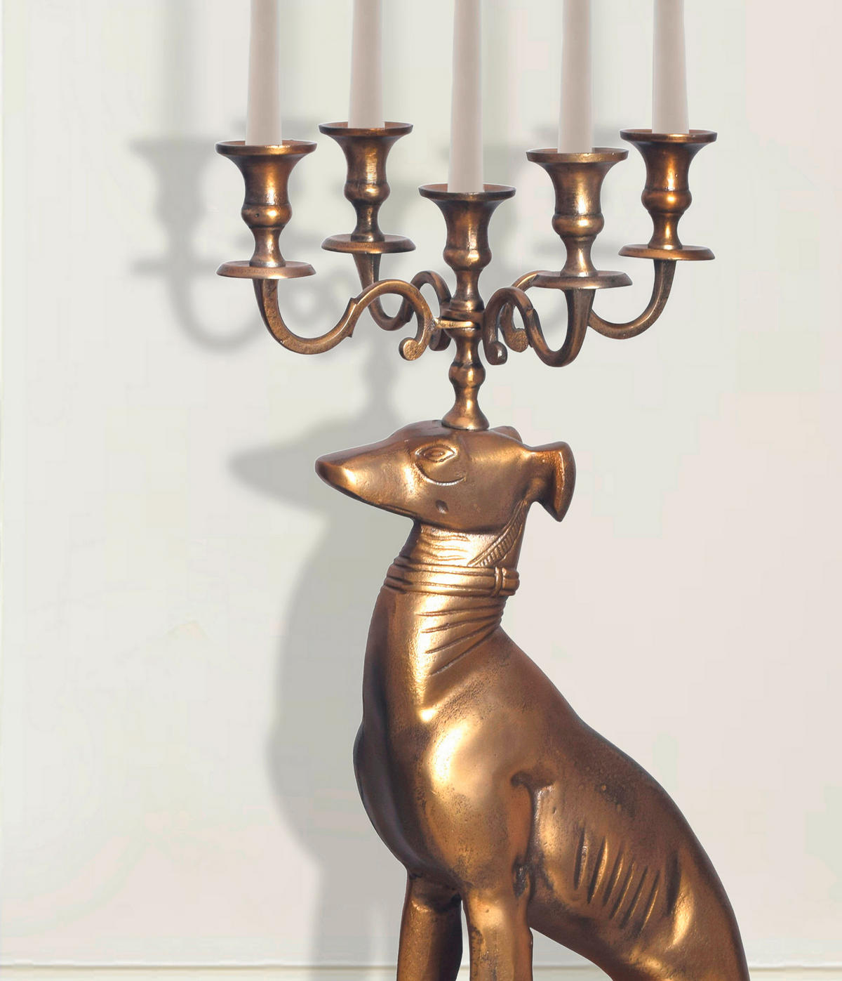 KERZENHALTER - Goldfarben, Design, Metall (26/69/40cm) - Livetastic
