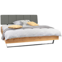 BETT 140/210 cm  in Grau, Buchefarben  - Buchefarben/Schwarz, Natur, Holz/Metall (140/210cm) - Valnatura