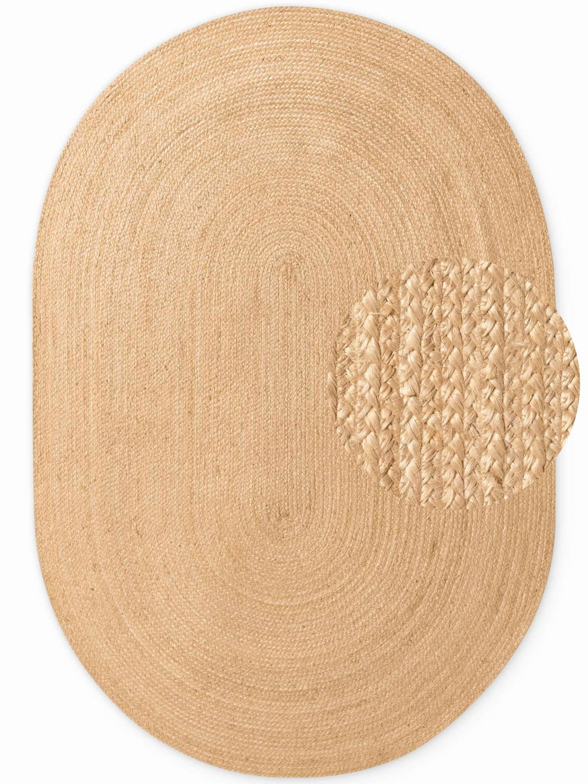 JUTETEPPICH 160/230 cm Jute Braided Honig, Hellbraun  - Hellbraun/Honig, Basics, Textil (160/230cm) - Hanse Home