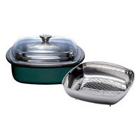 SCHMORPFANNE Teal Emaille  - Dunkelgrün, Basics, Metall (35,8/30,9/12,4cm) - Riess
