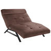 Liege mit motorischer Relaxfkt Mikrofaser Braun  - Schwarz/Braun, Design, Textil/Metall (120/54-113/158-198cm) - Pure Home Lifestyle