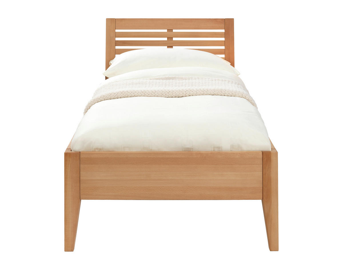 BETT 90/200 cm  in Buchefarben  - Buchefarben/Naturfarben, KONVENTIONELL, Holz (90/200cm) - Linea Natura