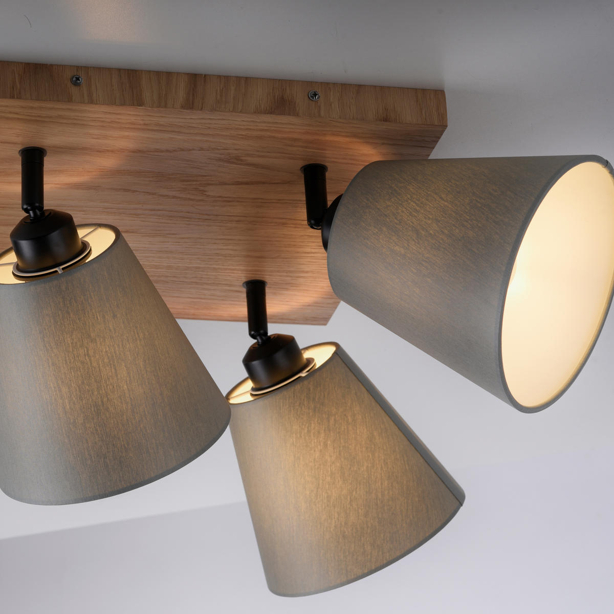 DECKENLEUCHTE    77/28/26 cm  - Natur, Holzwerkstoff/Metall (77/28/26cm)