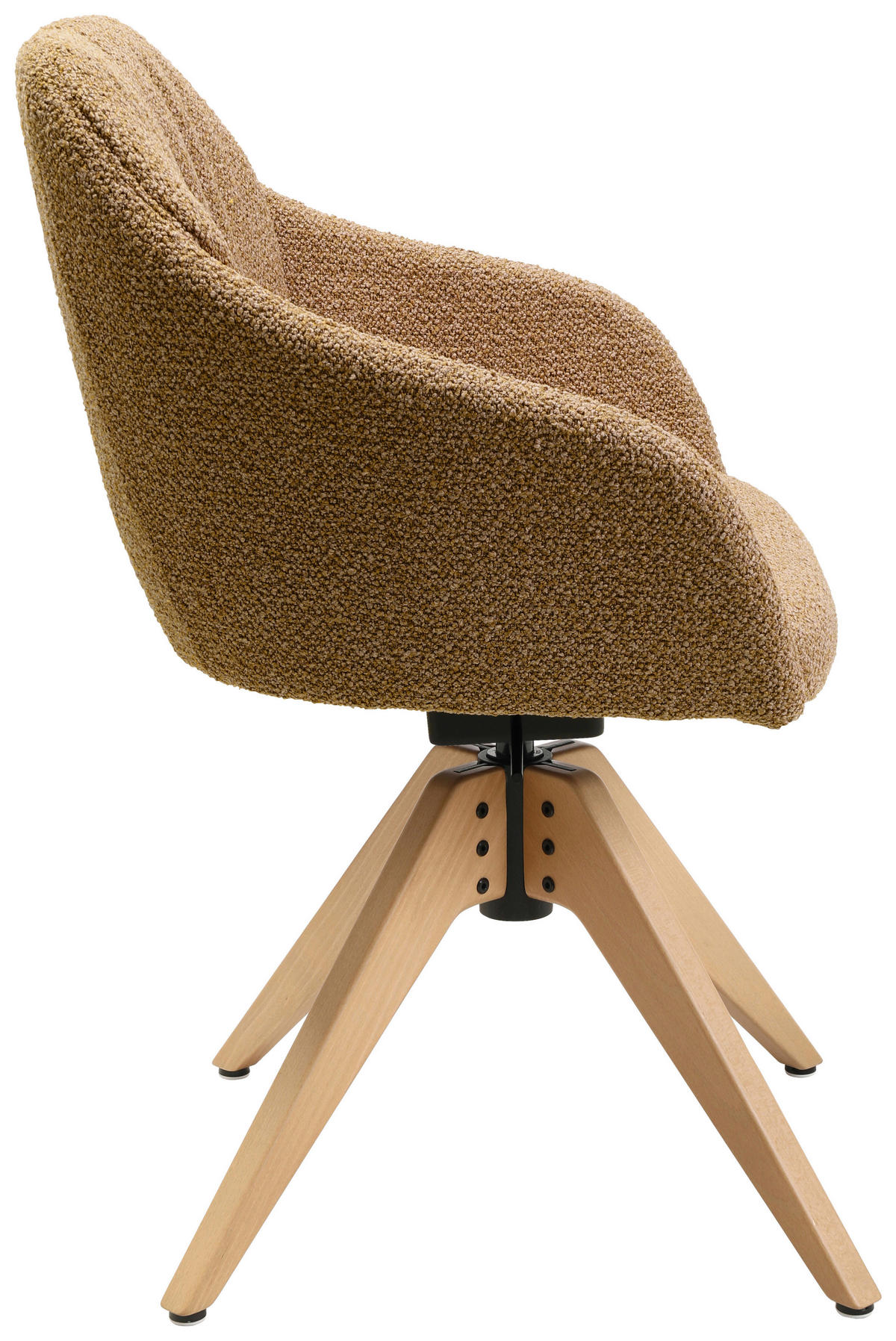 ARMLEHNSTUHL  in Flachgewebe  - Eichefarben/Orange, Design, Holz/Textil (58/82,5-85,2/60cm) - Johann Jakob