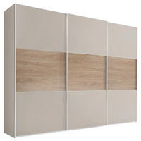 SCHWEBETÜRENSCHRANK in Sandfarben, Eiche San Remo  - Sandfarben/Eichefarben, Modern (249/222/68cm) - MID.YOU