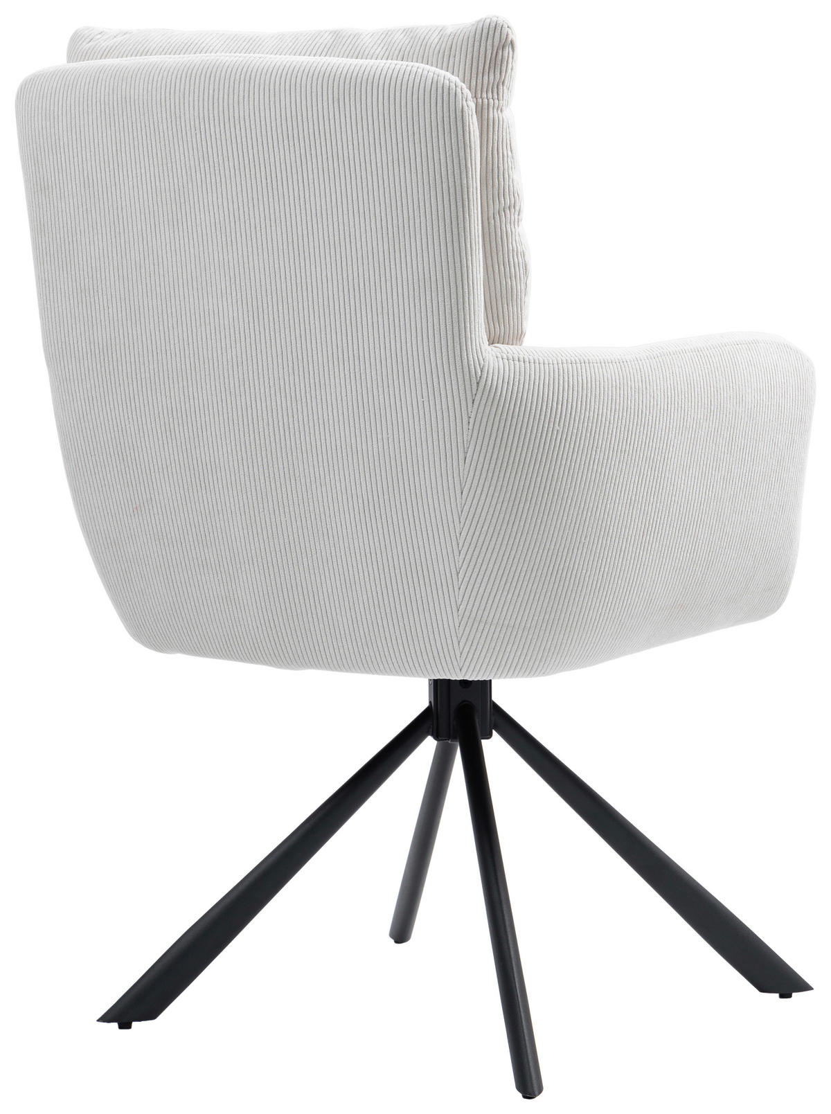 ARMLEHNSTUHL  in Eisen Cord  - Creme/Schwarz, KONVENTIONELL, Textil/Metall (60/95/67cm) - MID.YOU