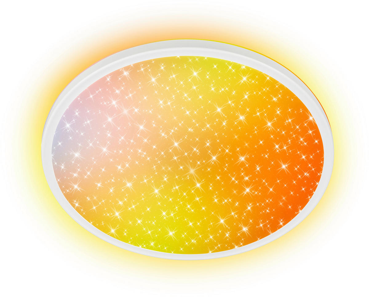 LED-DECKENLEUCHTE Aura Glow 37,5/4,5 cm   - Weiß, KONVENTIONELL, Kunststoff (37,5/4,5cm) - Briloner