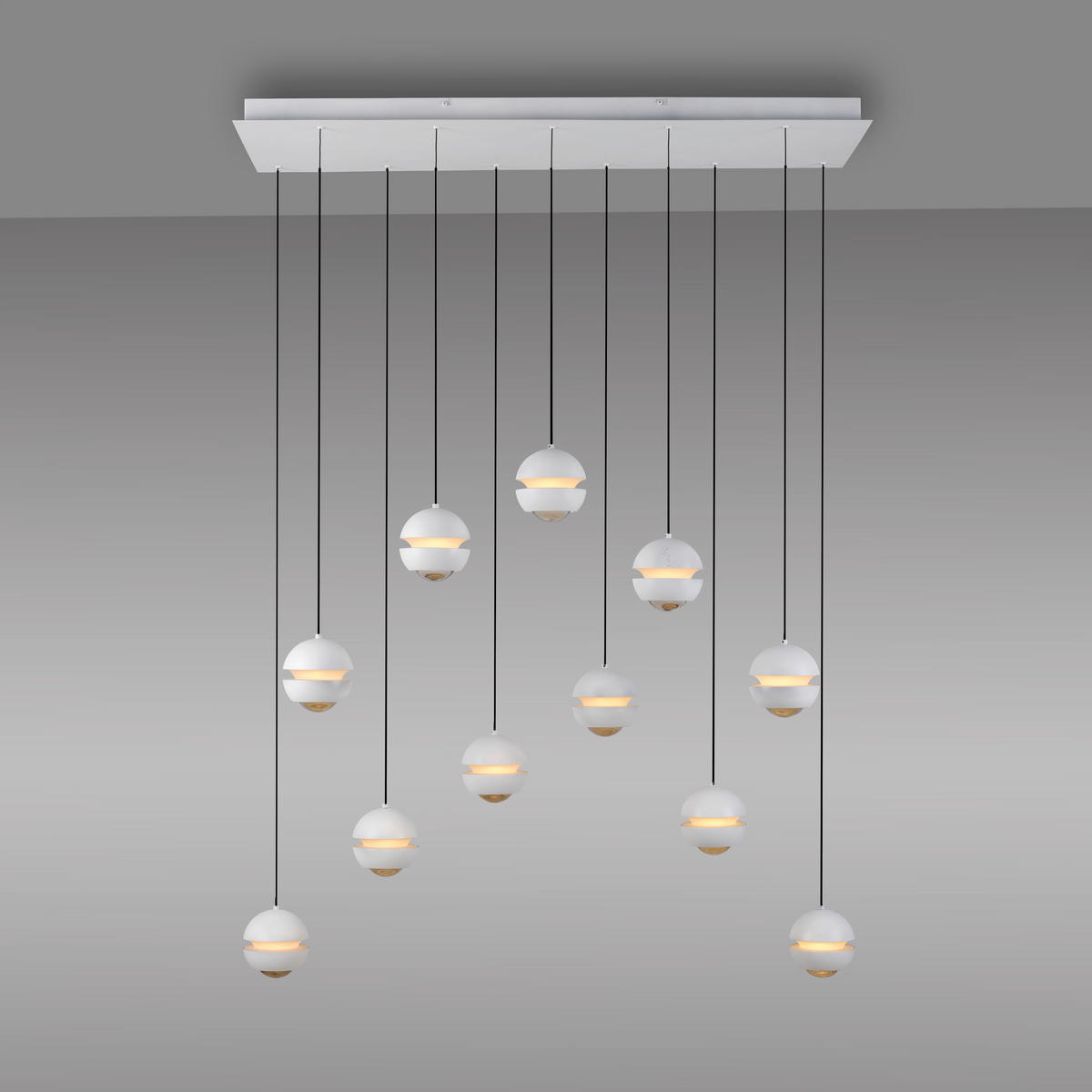 LED-PENDELLEUCHTE 114/30/220 cm  - Weiß, Design, Kunststoff/Metall (114/30/220cm) - Schöner Wohnen