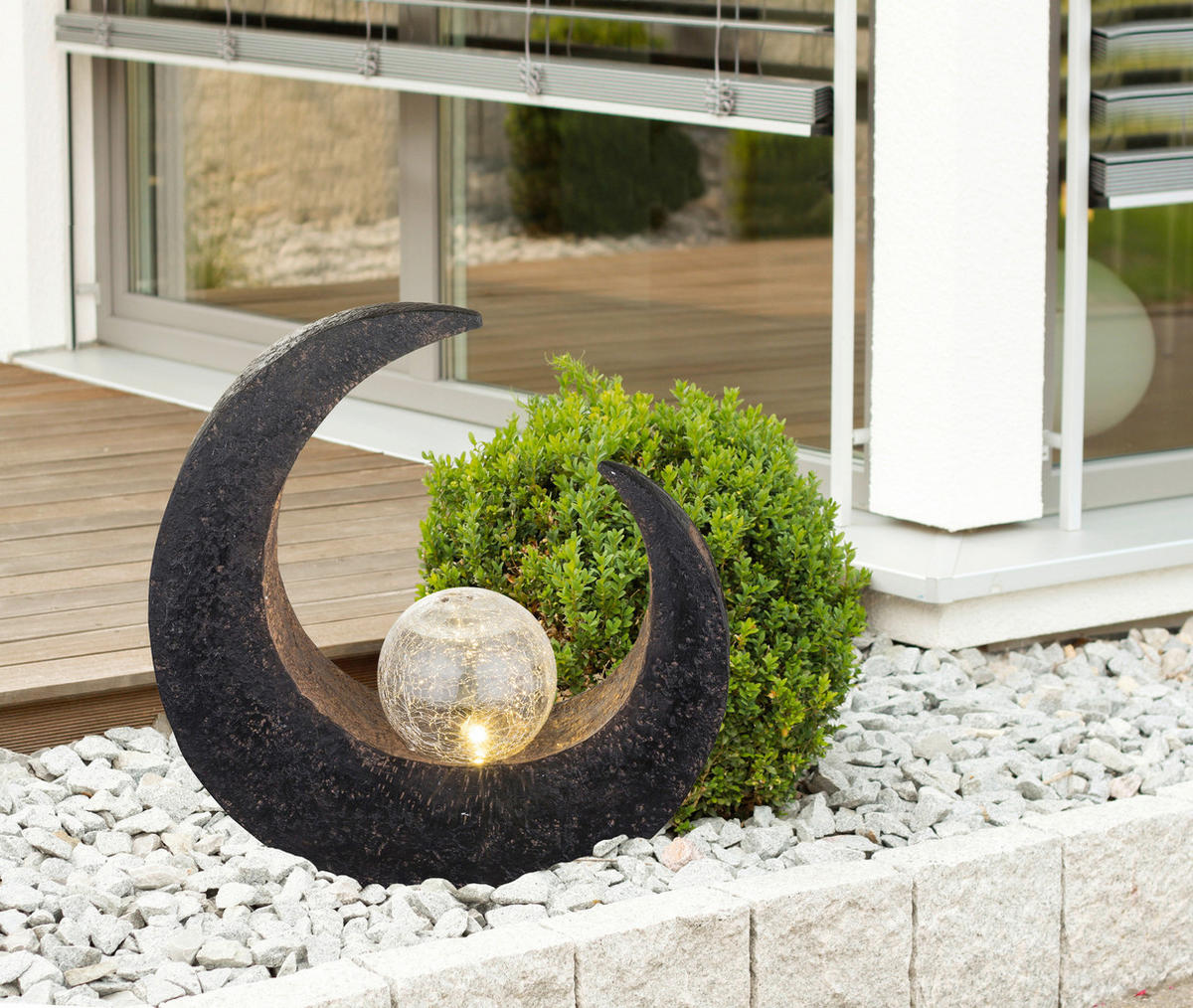 SOLÁRNÍ SVÍTIDLO 29.4/9/30.5 cm - černá/čiré, Design, plast/sklo (29.4/9/30.5cm) - Globo