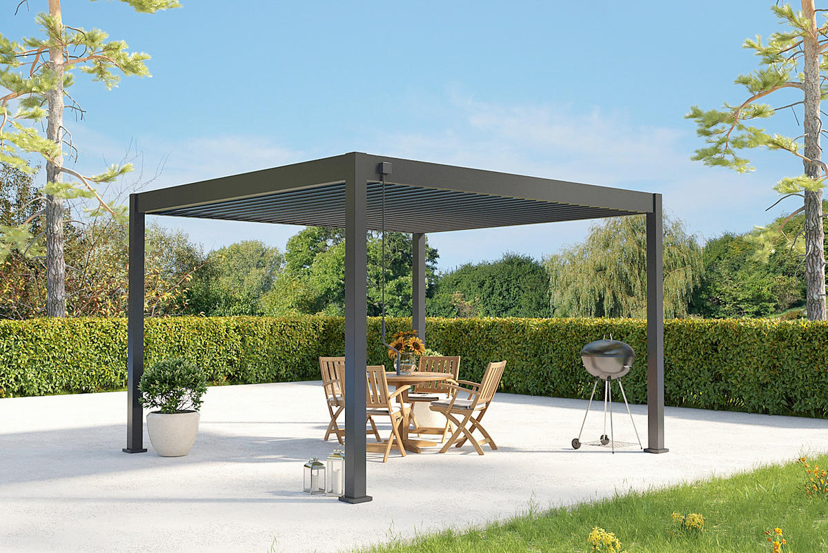 PERGOLA 360/400/255 cm   - Graphitfarben, Basics, Metall (360/400/255cm) - Gardenson