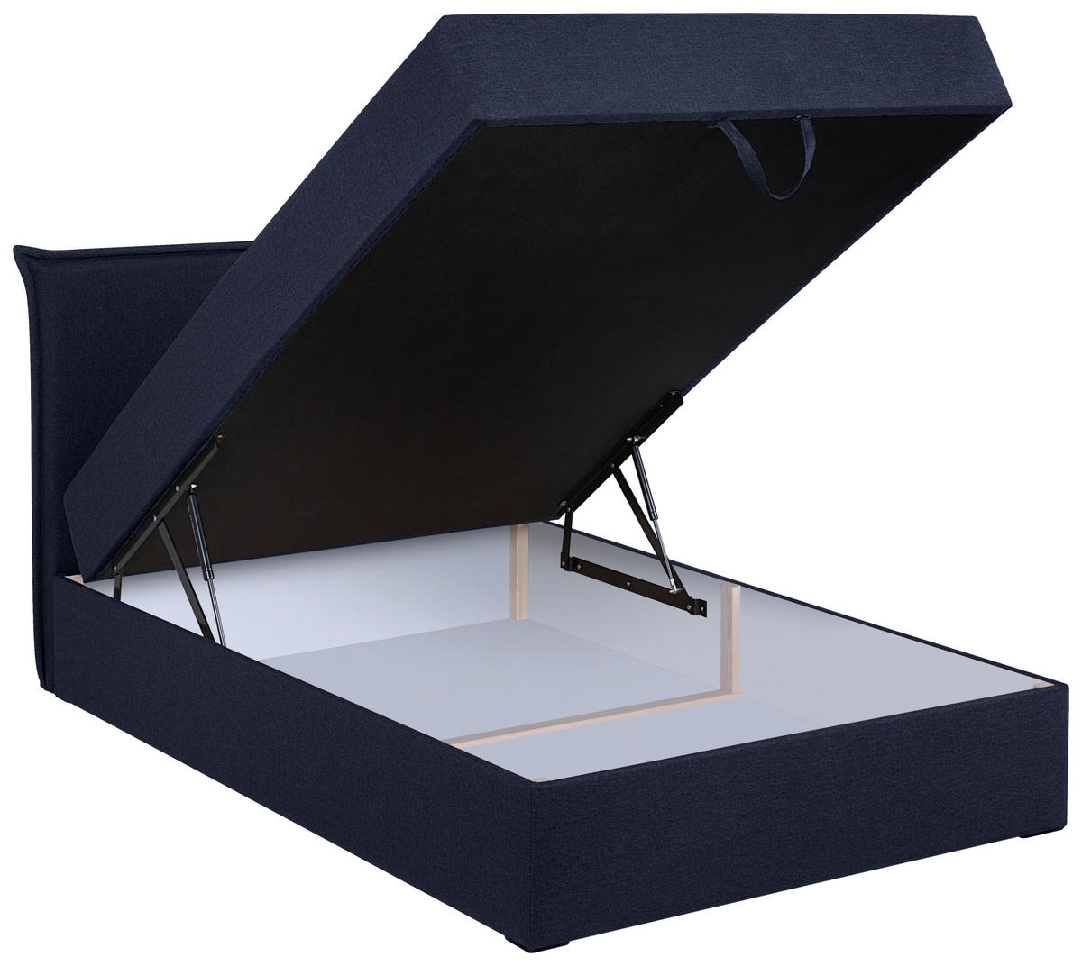 BOXBETT 120/200 cm  in Dunkelblau  - Schwarz/Dunkelblau, MODERN, Holzwerkstoff/Kunststoff (120/200cm) - MID.YOU