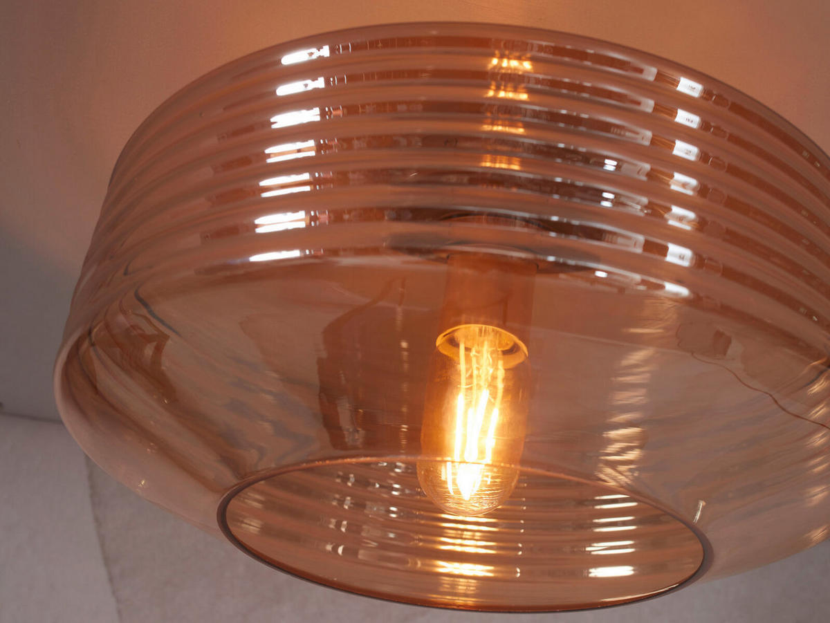 DECKENLEUCHTE  Smart 35/20 cm   - Bernsteinfarben, Trend, Glas (35/20cm) - It's about Romi