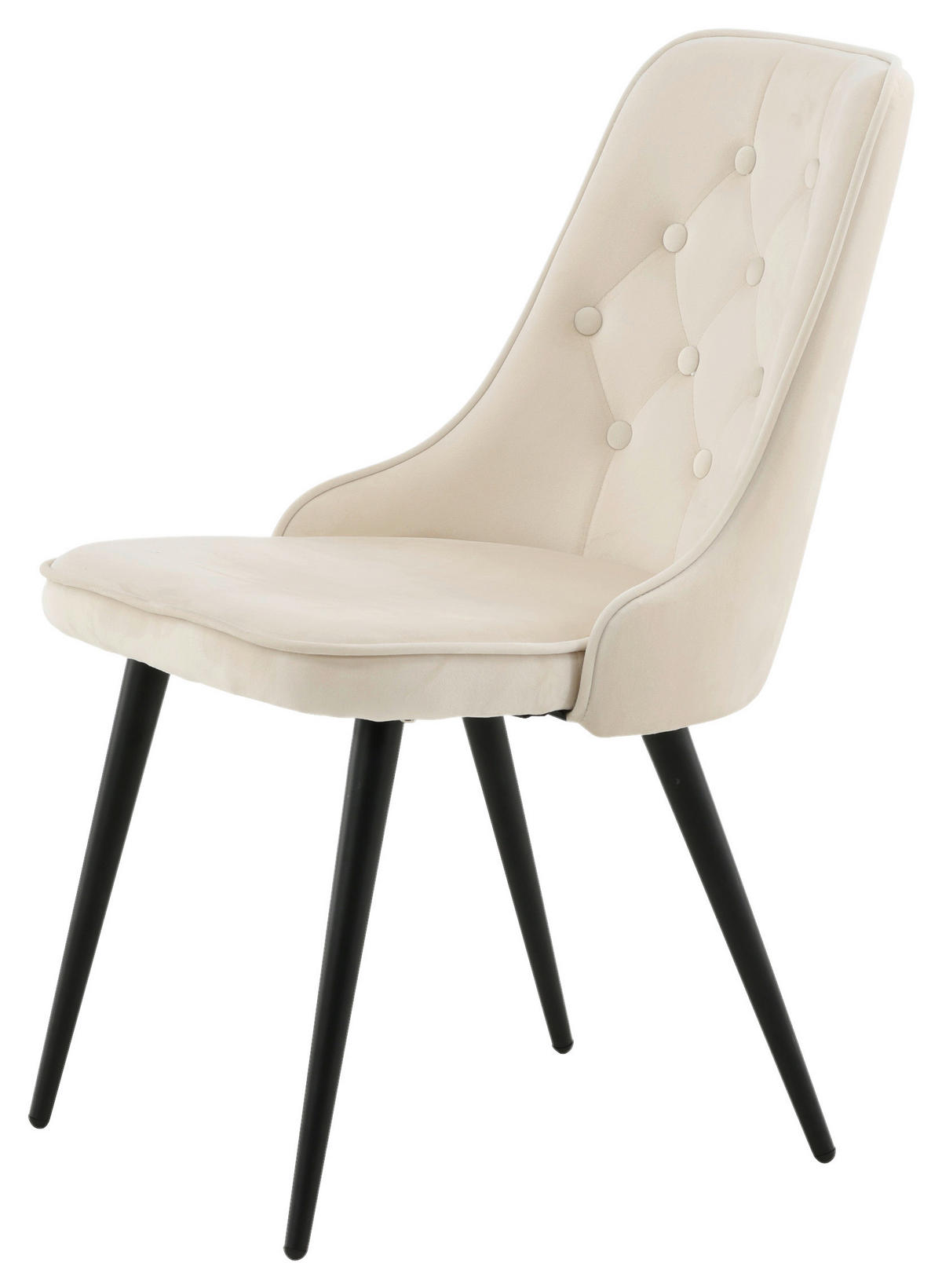 STOLSET 2 styck stål vävt tyg  - beige/svart, Design, metall/textil (50/88.5/66cm) - Livetastic