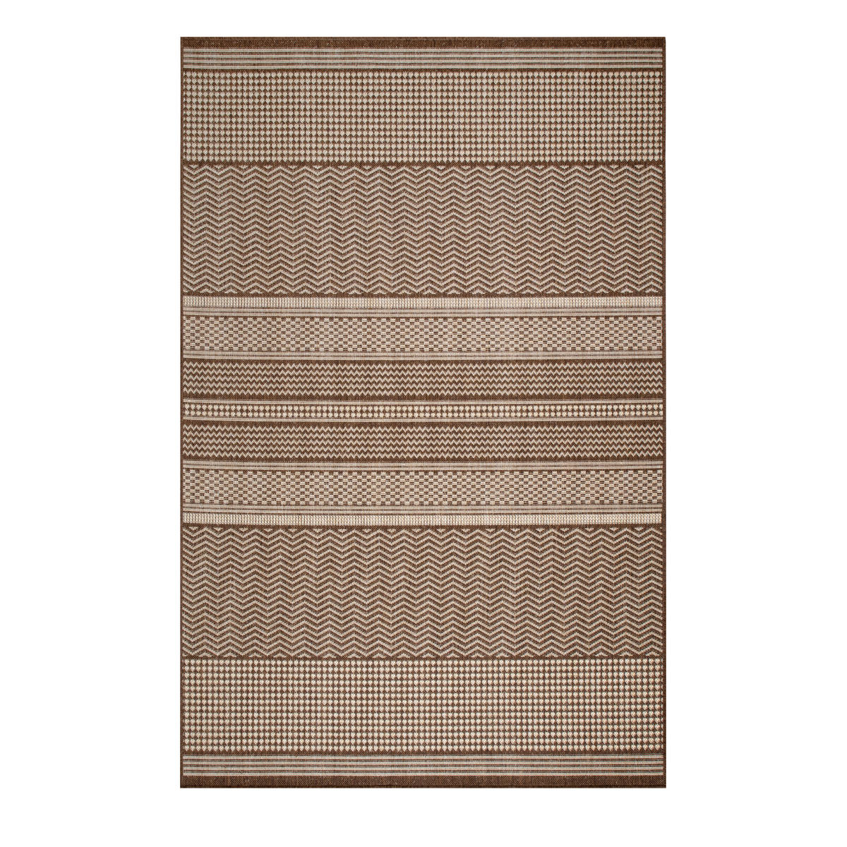 OUTDOORTEPPICH 80/150 cm Braun, Beige  - Beige/Braun, Design, Kunststoff (80/150cm) - Novel