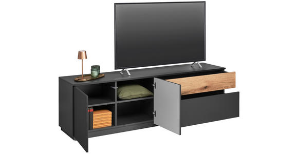 LOWBOARD  in 180/54/42 cm  - Alteiche/Anthrazit, KONVENTIONELL, Holzwerkstoff (180/54/42cm) - Carryhome