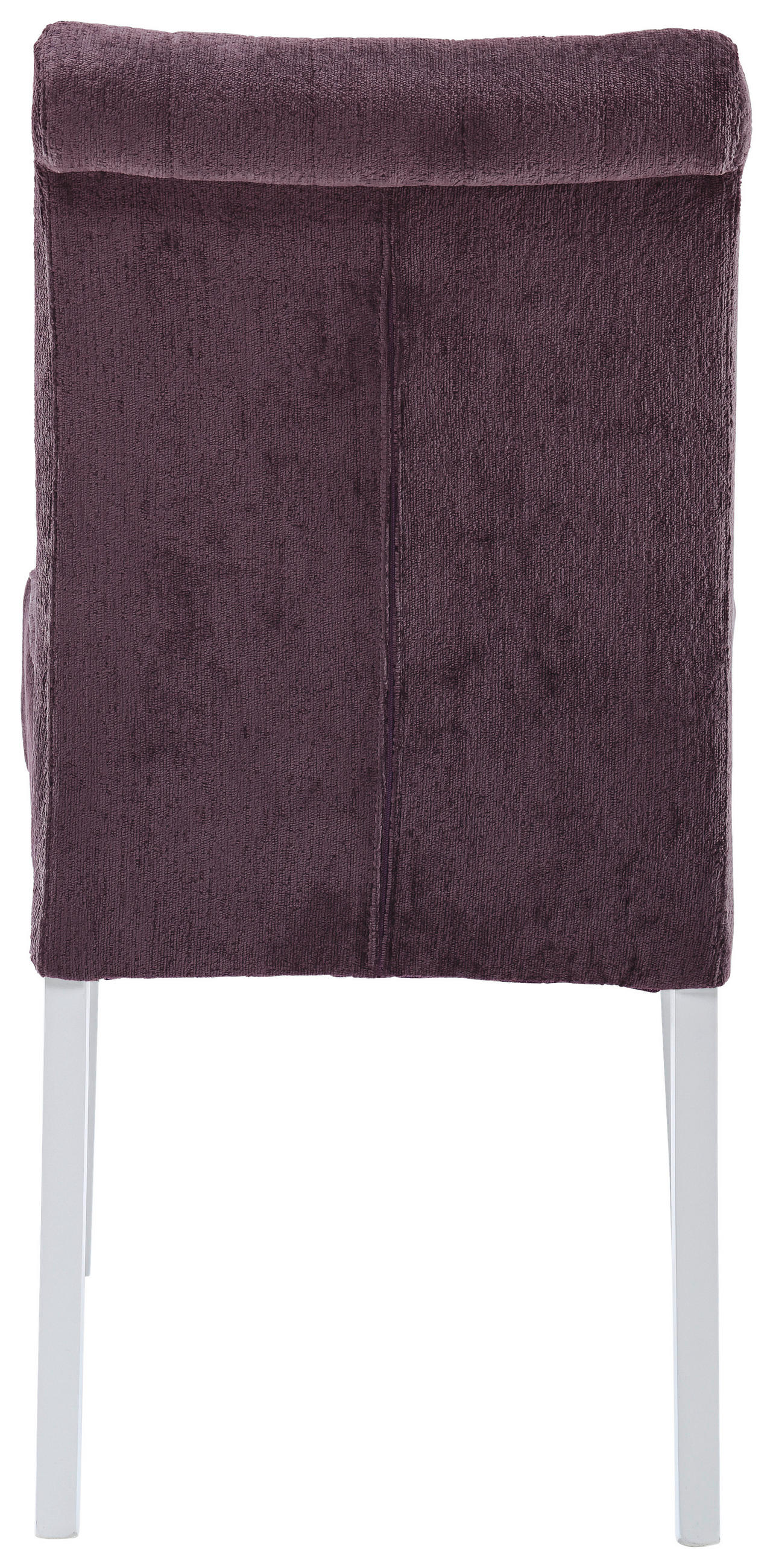 STUHL Chenille Weiß, Altrosa Buche massiv  - Altrosa/Weiß, KONVENTIONELL, Holz/Textil (46,5/91/65cm) - Cantus