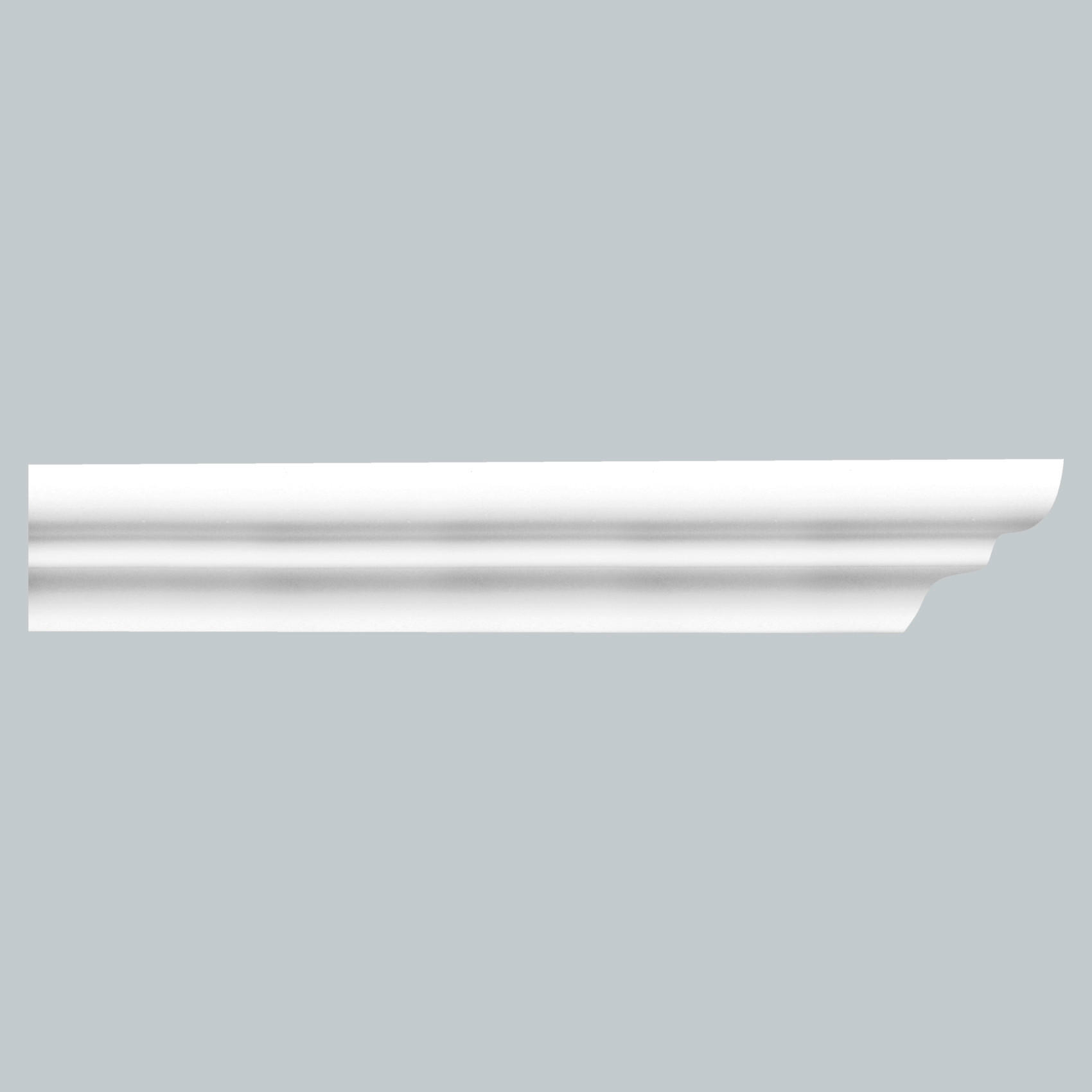 ZIERLEISTE 200/8/7 cm Weiß Kunststoff  - Weiß, Basics, Kunststoff (200/8/7cm)