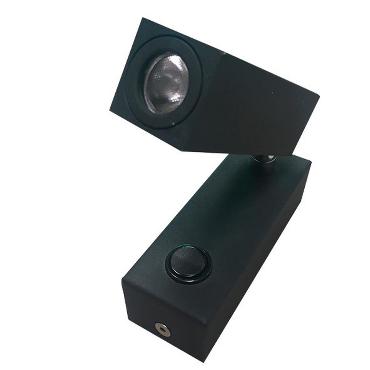 NÁSTENNÉ LED SVIETIDLO, 11/8/4 cm - čierna, Design, kov (11/8/4cm)