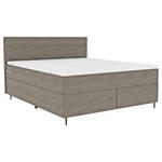 BOXSPRINGBETT 180/200 cm  in Graubraun  - Graubraun/Schwarz, KONVENTIONELL, Textil/Metall (180/200cm) - Carryhome