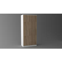 ORMAR SA HARMONIKA VRATIMA bela, sonoma hrast  101/220/55 cm  - sonoma hrast/bela, Konvencionalno, pločasti materijal/plastika (101/220/55cm) - Cantus