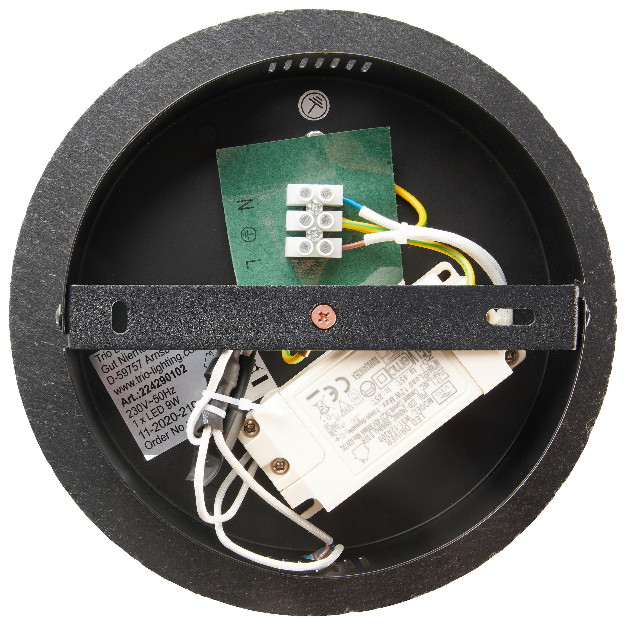 Thumbnail - Trio Leuchten Led-Wandleuchte Raven, Schwarz, Schiefer, Stein, F, 8 cm, 4-fach schaltbar, Lampen & Leuchten, Innenbeleuc...