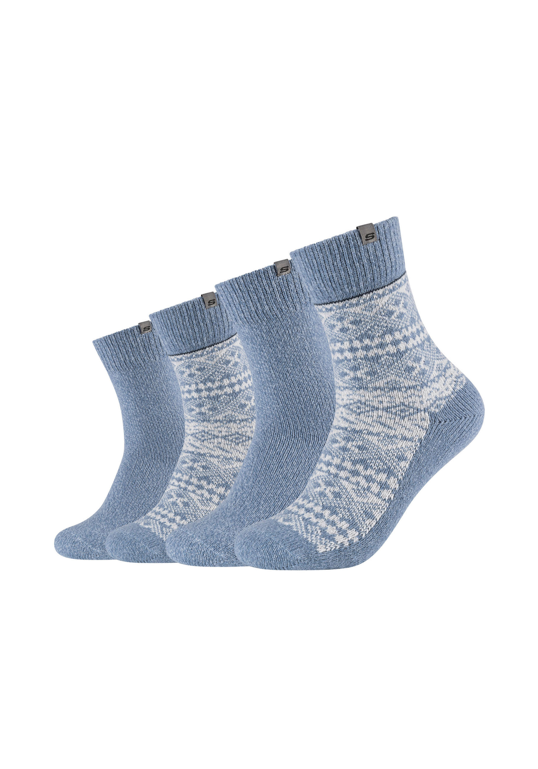 SOCKEN SKECHERS CASUAL 8 Stück Blau  - Blau, Basics, Textil (39/42null)