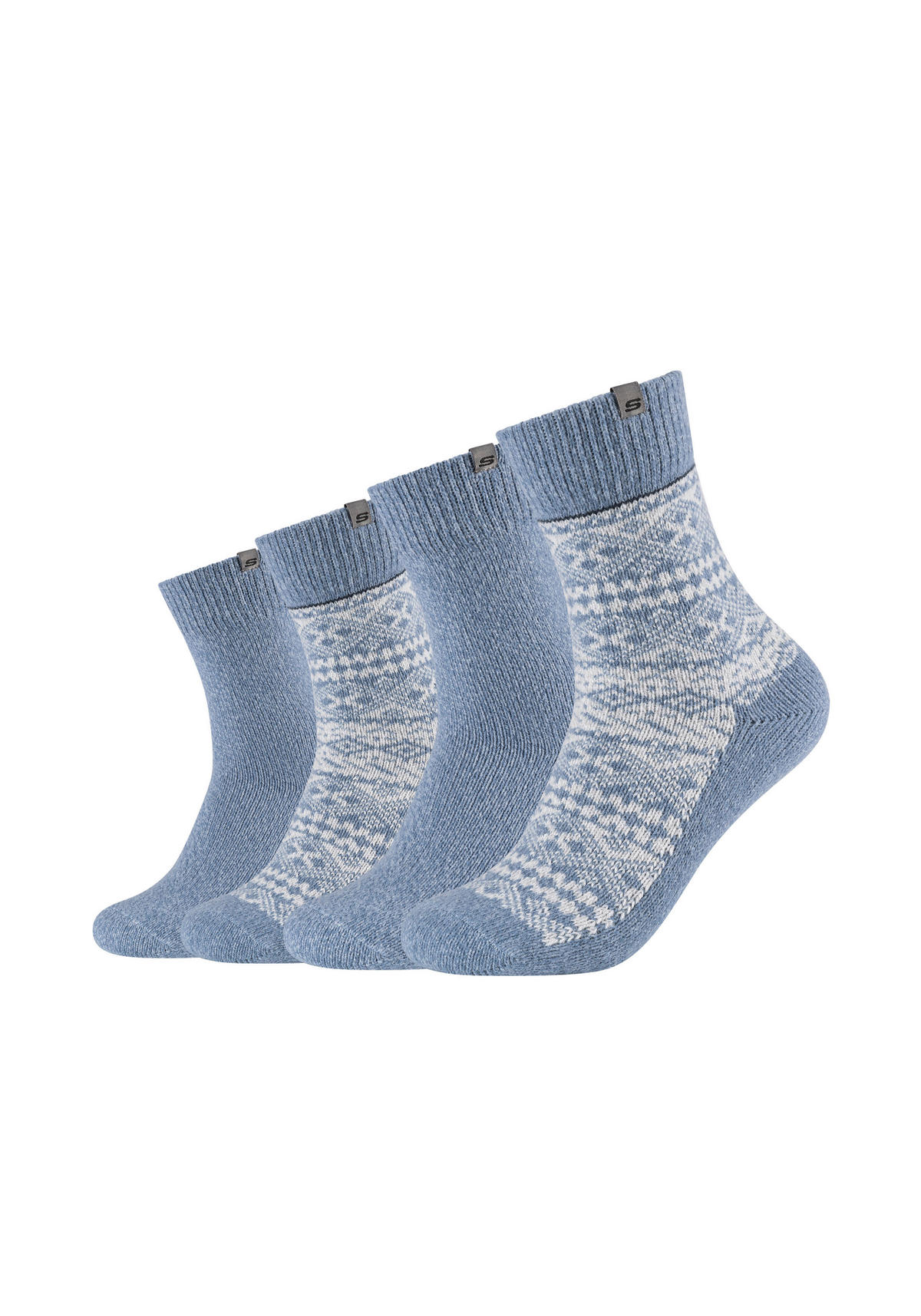 SOCKEN SKECHERS CASUAL 8 Stück Blau  - Blau, Basics, Textil (39/42null)