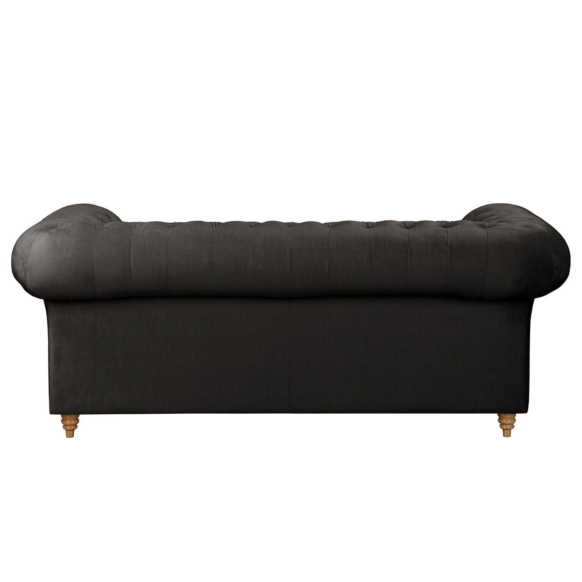 SCHLAFSOFA Mikrofaser Anthrazit Armteil links, Armteil rechts  - Anthrazit/Braun, Design, Holz/Textil (190/74/91cm) - P & B