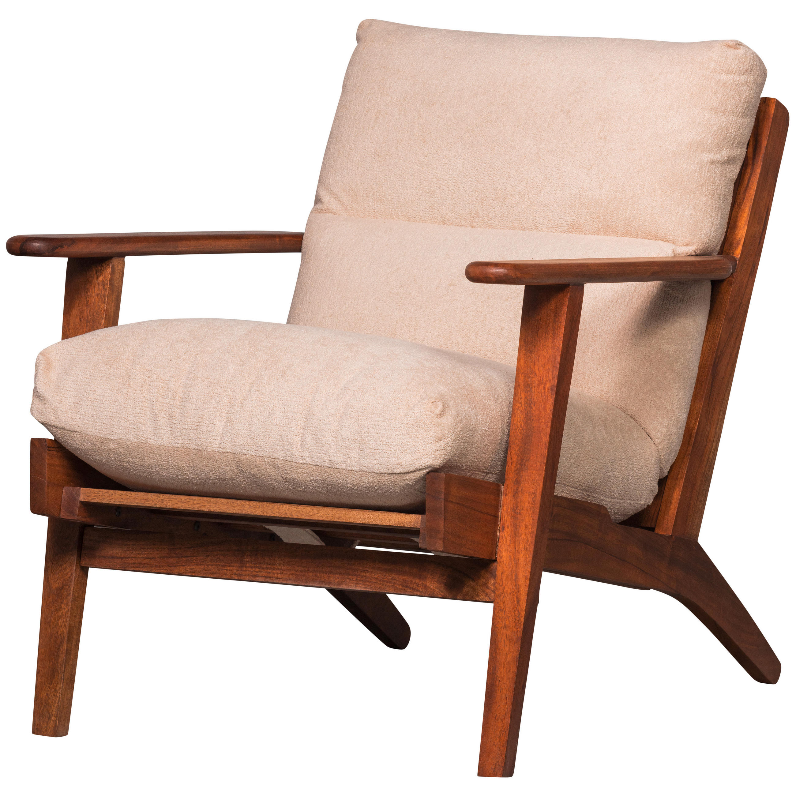SESSEL in Naturfarben  - Naturfarben/Akaziefarben, Design, Holz/Textil (71/86/71cm) - Livetastic