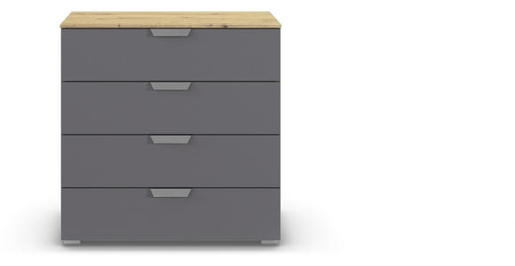 KOMMODE  in 80/81/42 cm  - Chromfarben/Dunkelgrau, Design, Holzwerkstoff/Metall (80/81/42cm) - Carryhome