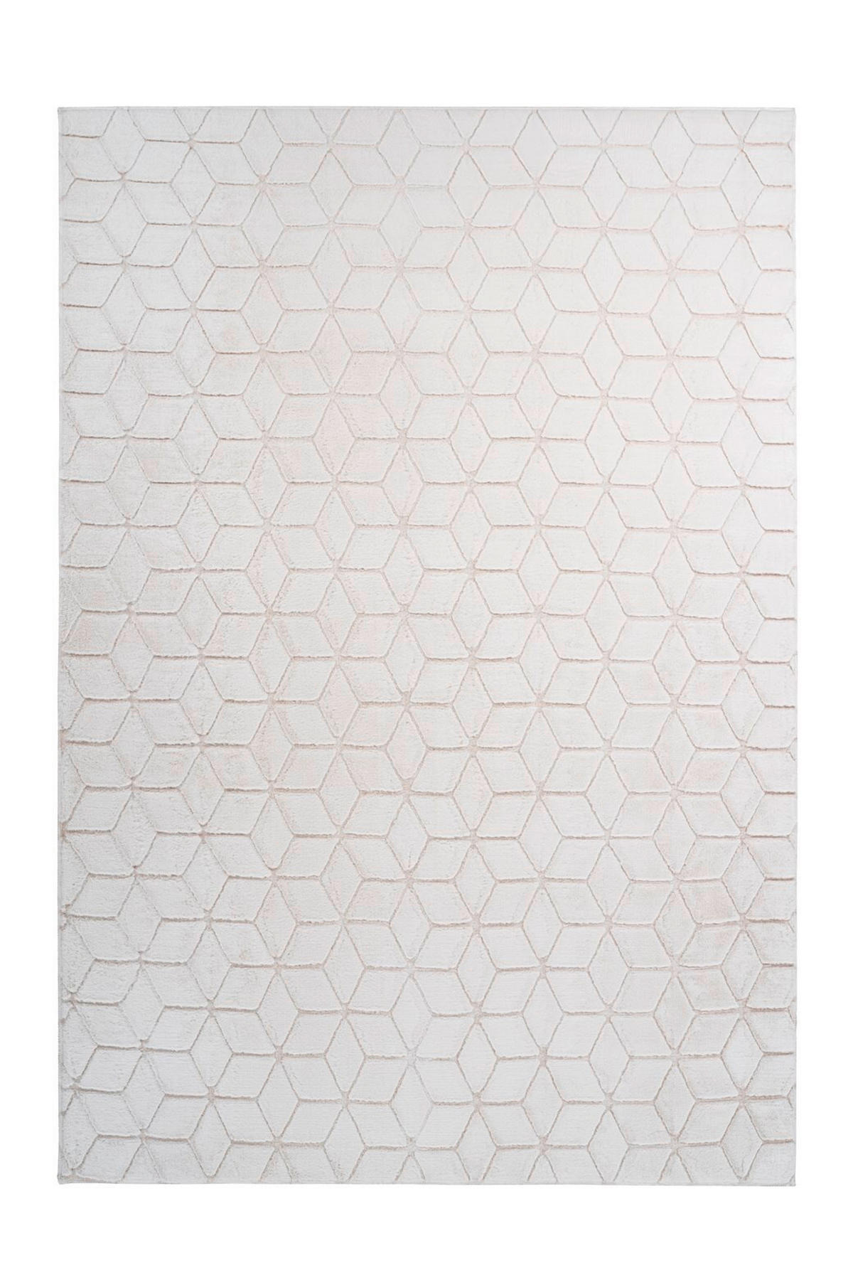 TEPPICH 80/150 cm Vivica 125 Weiß / Creme Creme, Weiß  - Creme/Weiß, KONVENTIONELL, Textil (80/150cm)