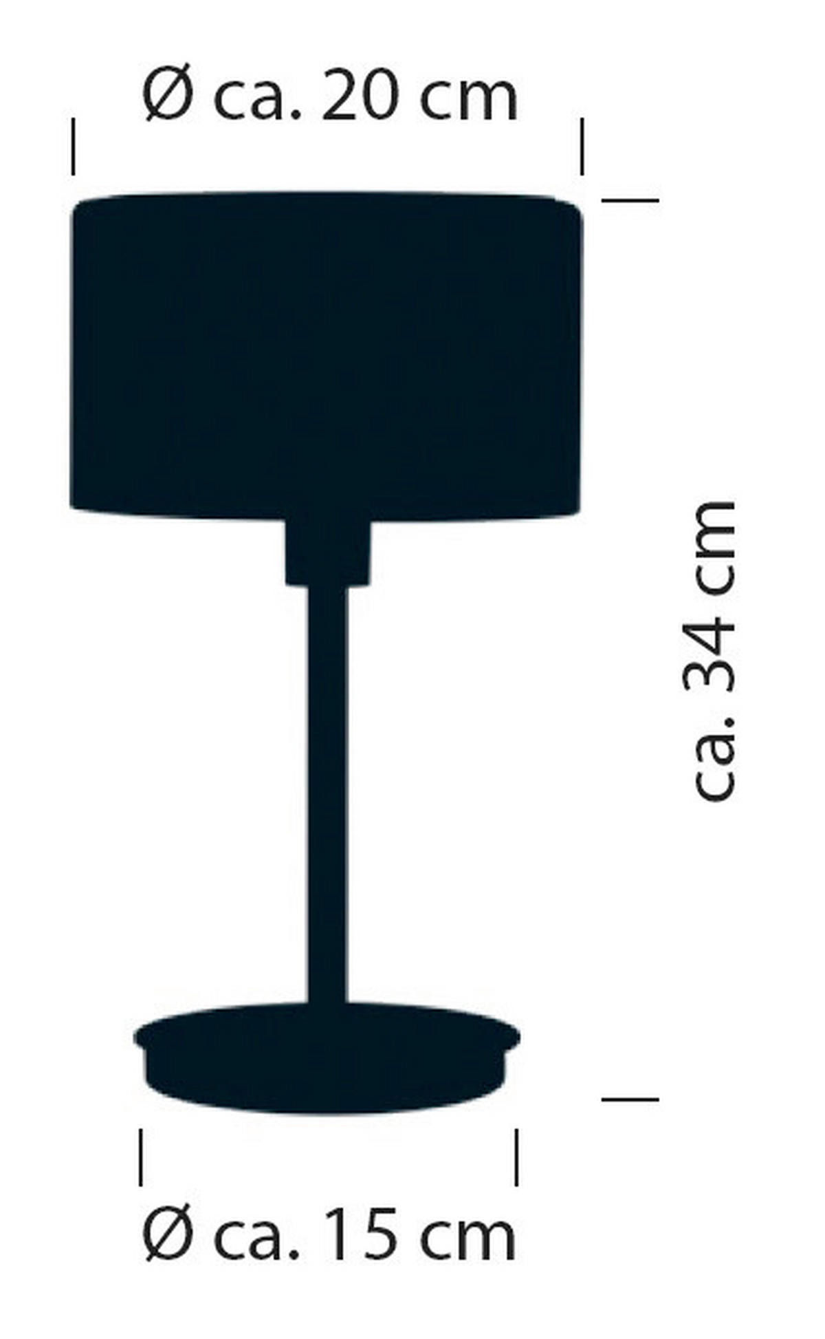 LED-TISCHLEUCHTE Karl 75 34 cm  - Weiß/Nickelfarben, Design, Glas/Metall (34cm) - Bankamp