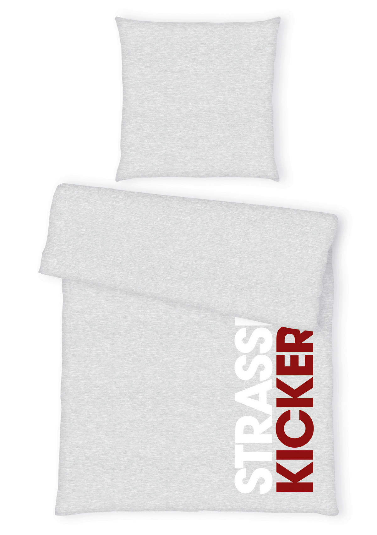 JUGENDBETTWÄSCHE STRASSENKICKER Renforcé 135/200 cm  - Rot/Grau, Trend, Textil (135/200cm) - Herding