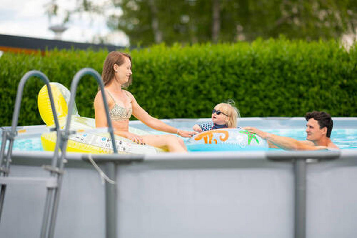 POOL PGP4001852B-AN 549/132 cm  - Anthrazit, KONVENTIONELL, Kunststoff (549/132cm) - Ambia Garden