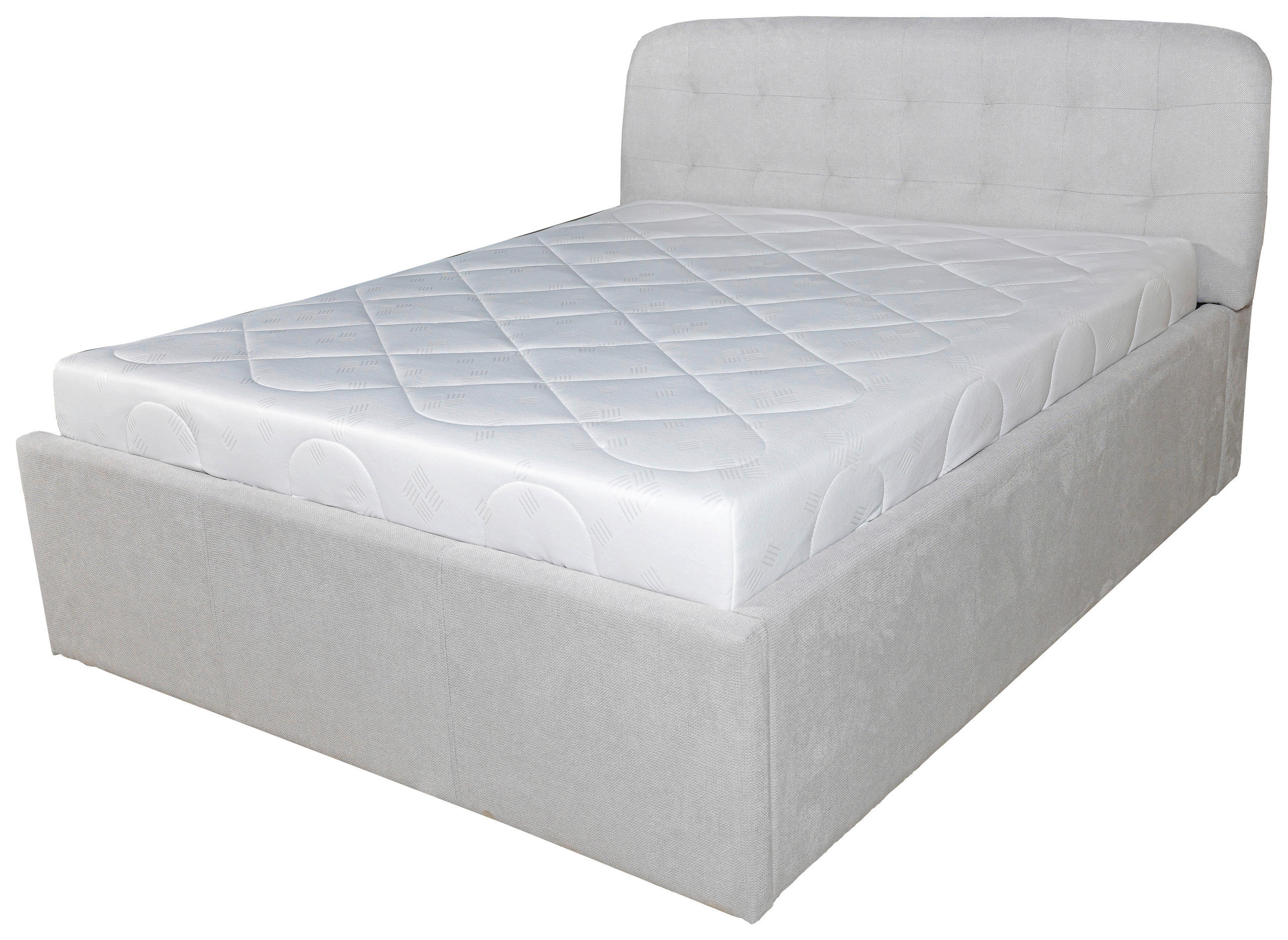 PAT TAPIȚAT 160x200 cm  in gri  - gri, Modern, textil (184/110/223cm) - Hom`in