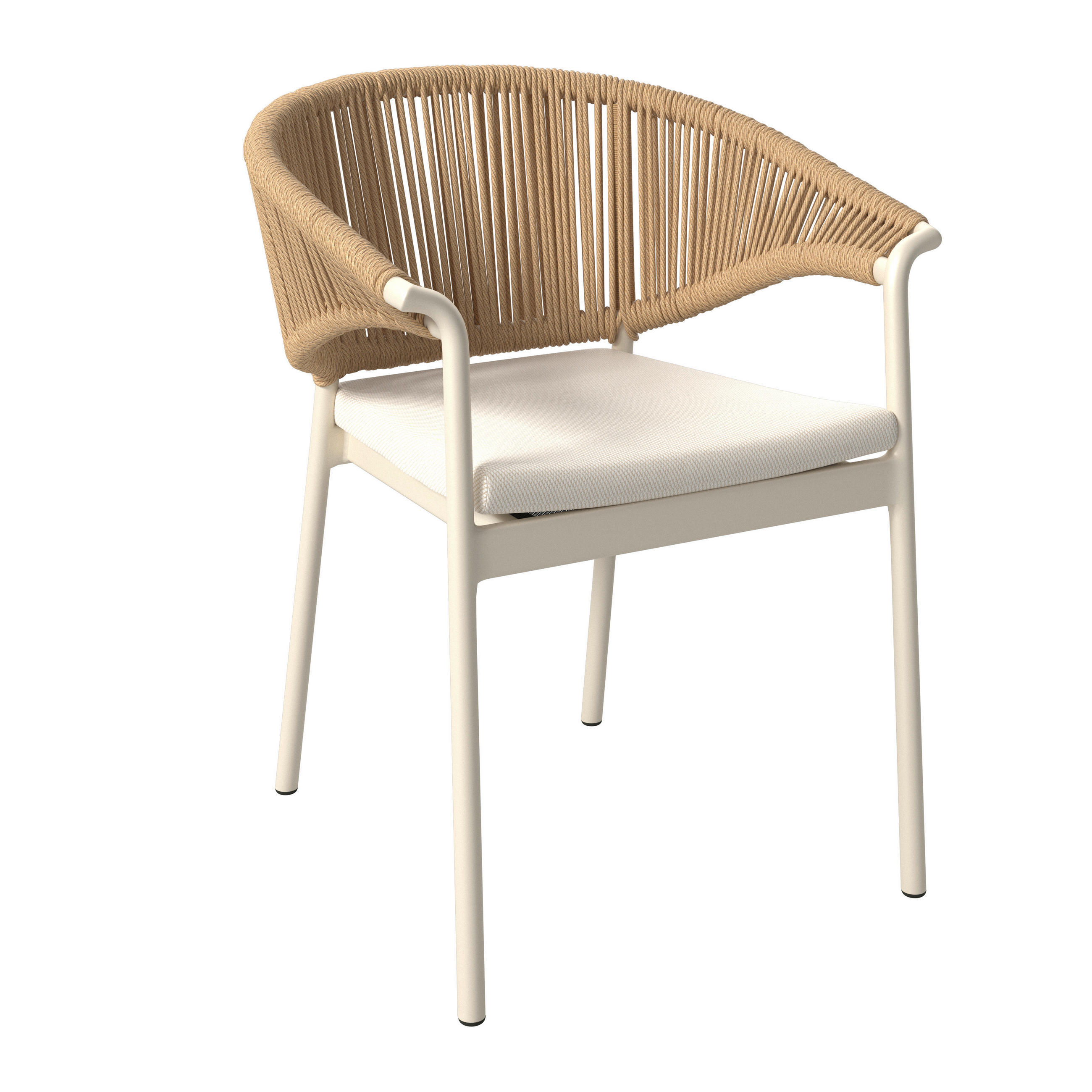 STAPELSESSEL in Metall, Kunststoff, Textil Naturfarben, Beige  - Beige/Naturfarben, Modern, Kunststoff/Textil (64/79,5/59cm) - Amatio