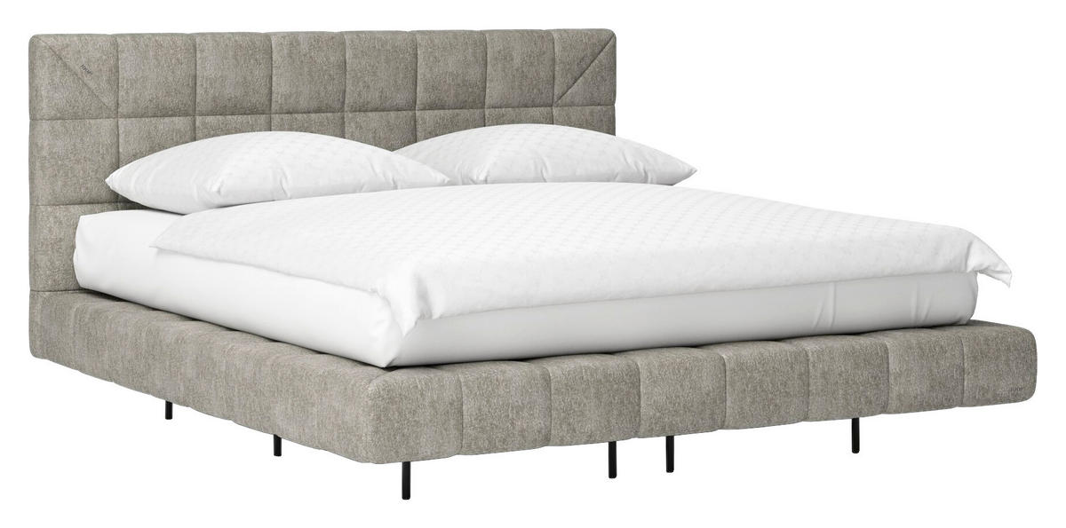 BOXSPRINGBETT 180/200 cm  in Grau  - Schwarz/Grau, Design, Textil/Metall (180/200cm) - Joop!