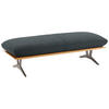 HOCKERBANK in Holz, Textil Blau  - Blau/Schwarz, Design, Holz/Textil (150/43/60cm) - Dieter Knoll