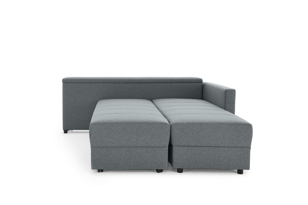 ECKSOFA LOOKS III Dunkelgrau Webstoff  - Dunkelgrau/Schwarz, Design, Kunststoff/Textil (229/287cm) - LOOKS by W.Joop