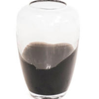 VAZA     staklo  - prozirno/crna, Basics, staklo (15/15/22cm)