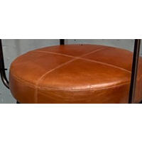 TABURE 40/50/30 cm  braon  - bela/prirodna boja, Lajfstajl, koža/drvo (40/50/30cm) - Landscape