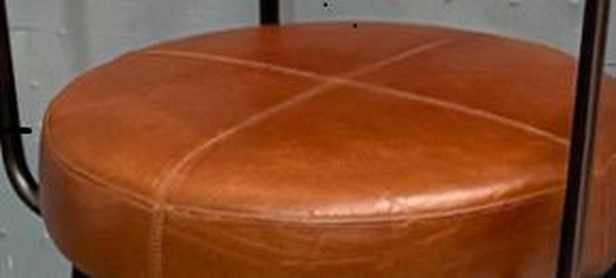 TABURE 40/50/30 cm  braon  - bela/prirodna boja, Lajfstajl, koža/drvo (40/50/30cm) - Landscape