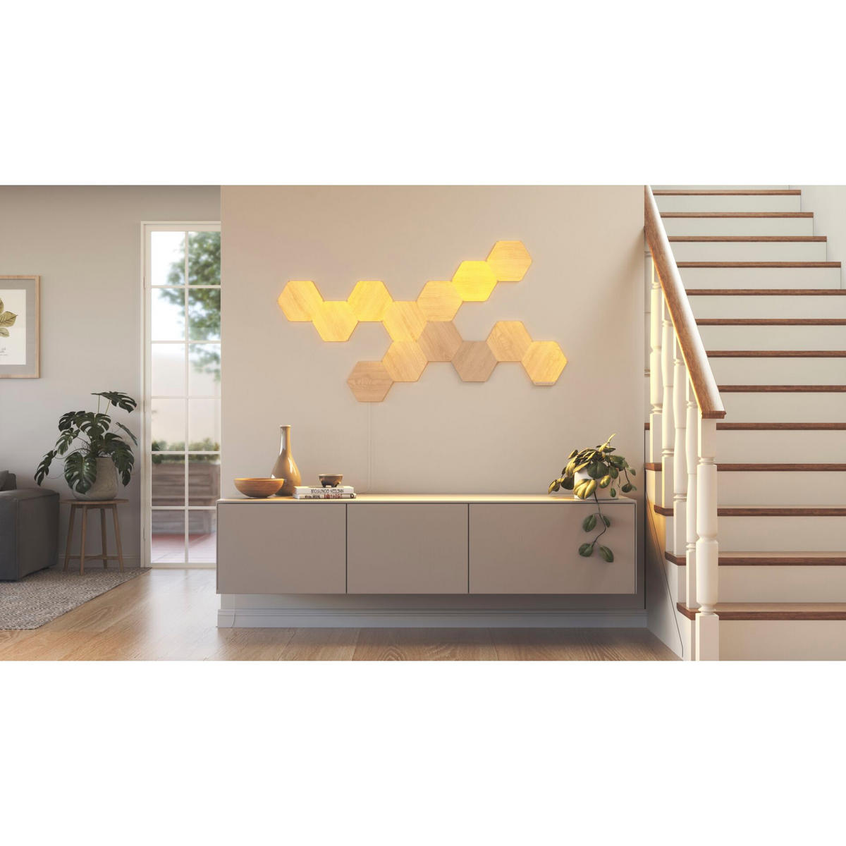 NANOLEAF HEXAGONS 13ER NANOLEAF WOOD LOOK HEXAGONS 23/0,6/20 cm   - Braun/Naturfarben, Basics, Kunststoff (23/0,6/20cm)