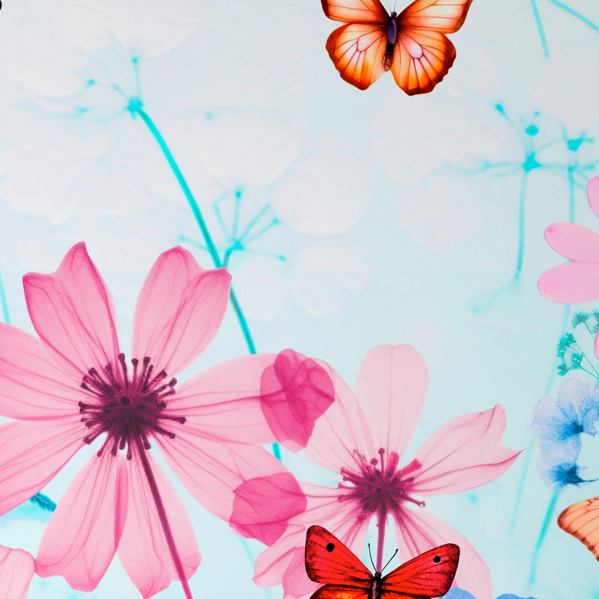 WENDEBETTWÄSCHE Satin 140/200 cm  - Blau/Weiß, Textil (140/200cm) - Esposa